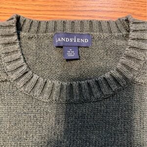 Lands' End Men's Charcoal Crewneck Sweater